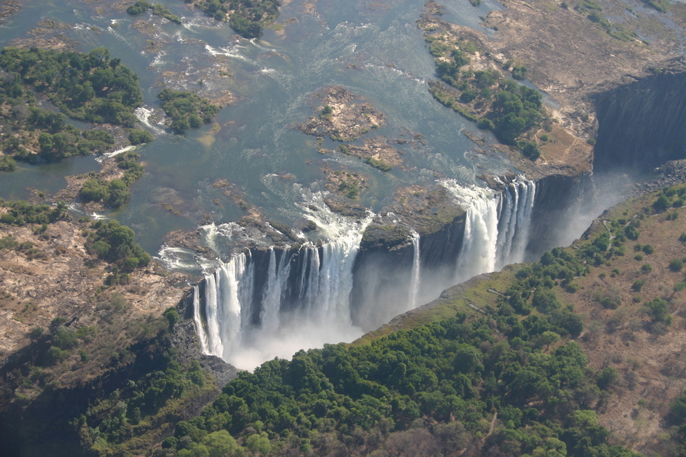 cataratas Victoria entre Zimbabwe y Zambia en Africa