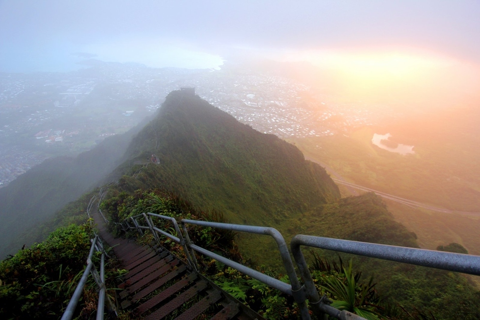 escaleras de Haiku en Hawaii