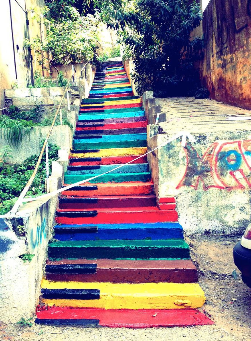 Escaleras de Beirut en Libano
