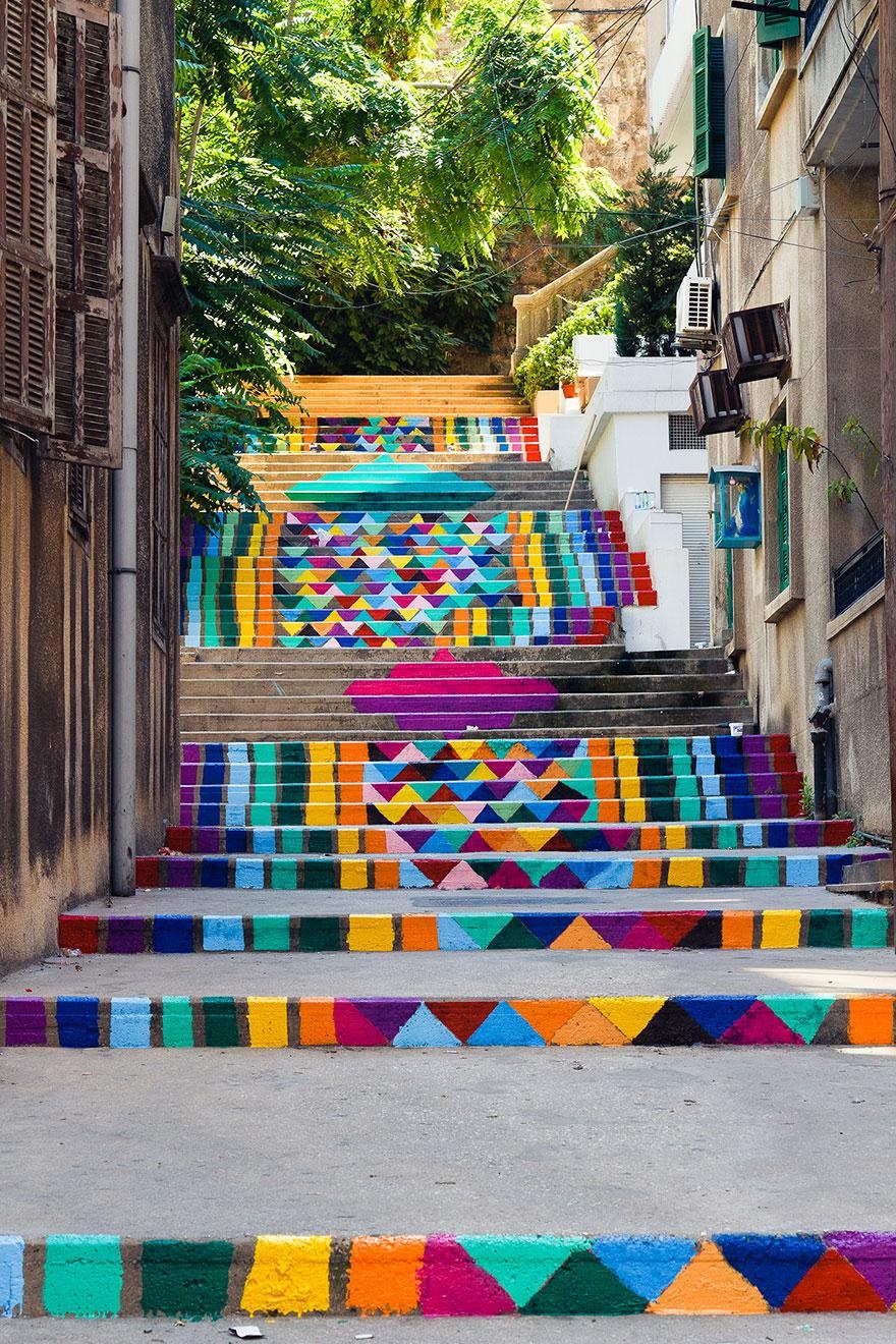 Escaleras en Beirut Libano