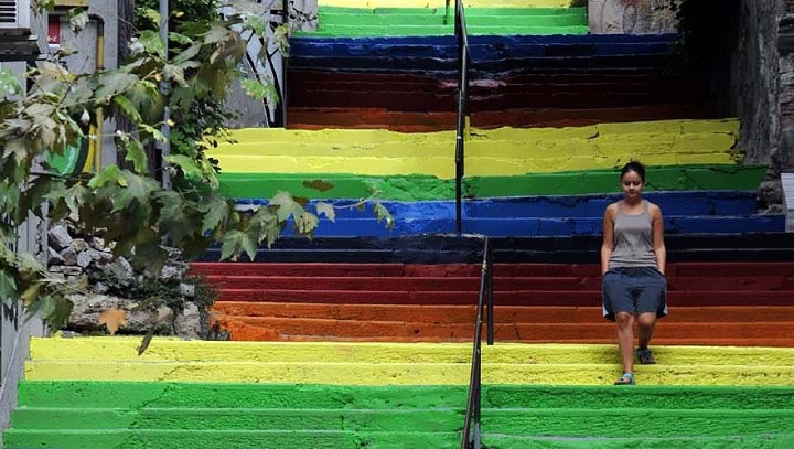 Escaleras en Estambul Turquia