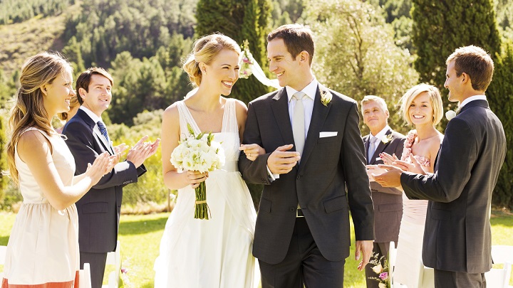 boda pareja feliz